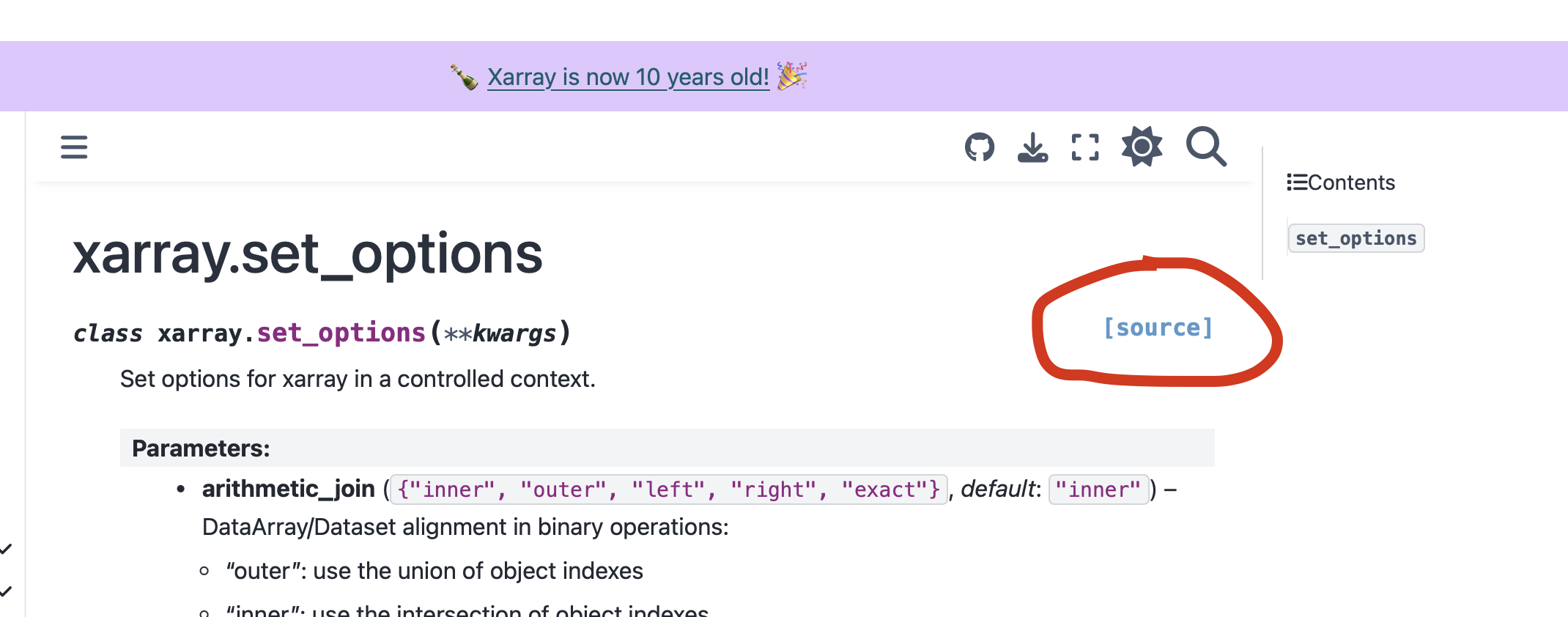 accessing xarray source code